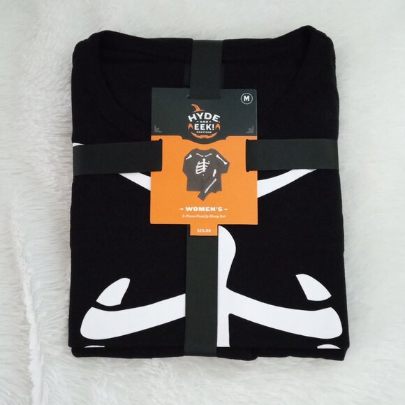 Hyde And Eek Women’s 2 Piece Family Halloween Sleep Set (Size M) SKELETON - NEW! - Picture 2 of 4